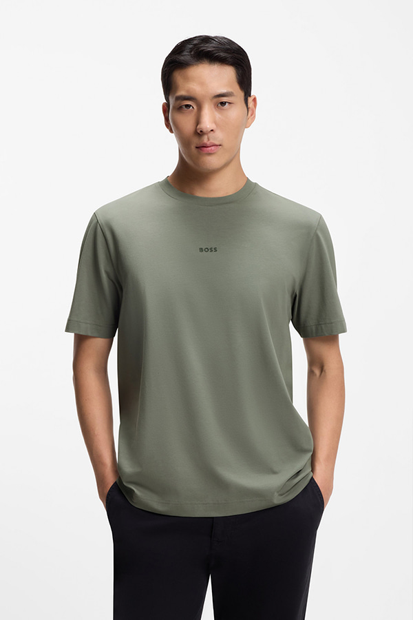 ΜΠΛΟΥΖΑ T-SHIRT BOSS - 077 ΓΚΡΕΖ